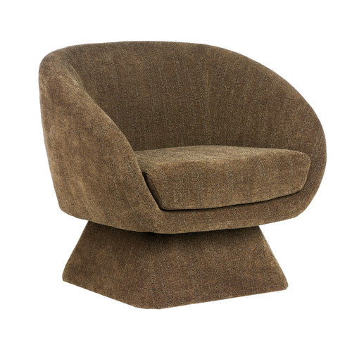 THE HOME COLLECTIVE MOHINDER UPHOLSTERED SWIVEL ARMCHAIR