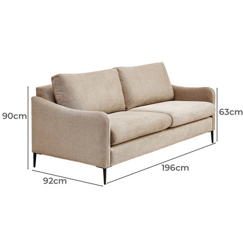 CLASSIC DESIGN LIVING MONROE 3 SEATER CHENILLE SOFA
