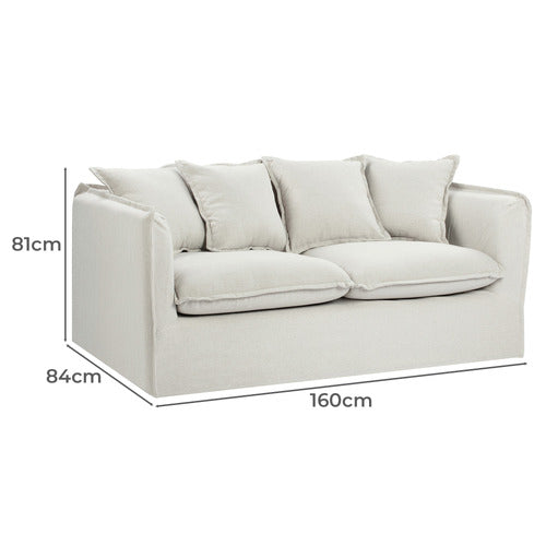MONTAUK 2 SEATER UPHOLSTERED SLIPCOVER SOFA