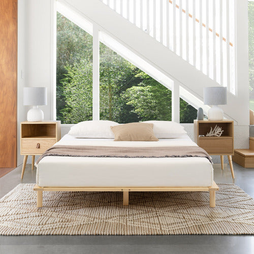 NATURAL MONTY PREMIUM WOODEN BED BASE