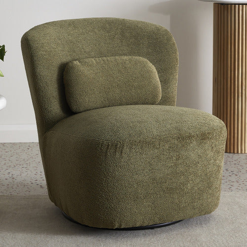 MONTY BOUCLÉ SWIVEL ARMCHAIR