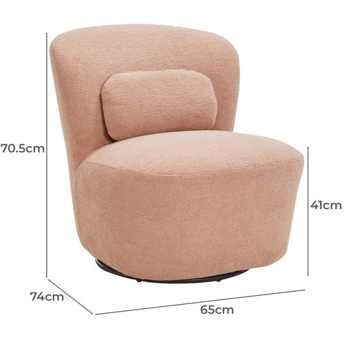 MONTY BOUCLÉ SWIVEL ARMCHAIR