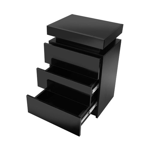 LIVING FUSION MURRAY 3 DRAWER BEDSIDE TABLE WITH LED LIGHT