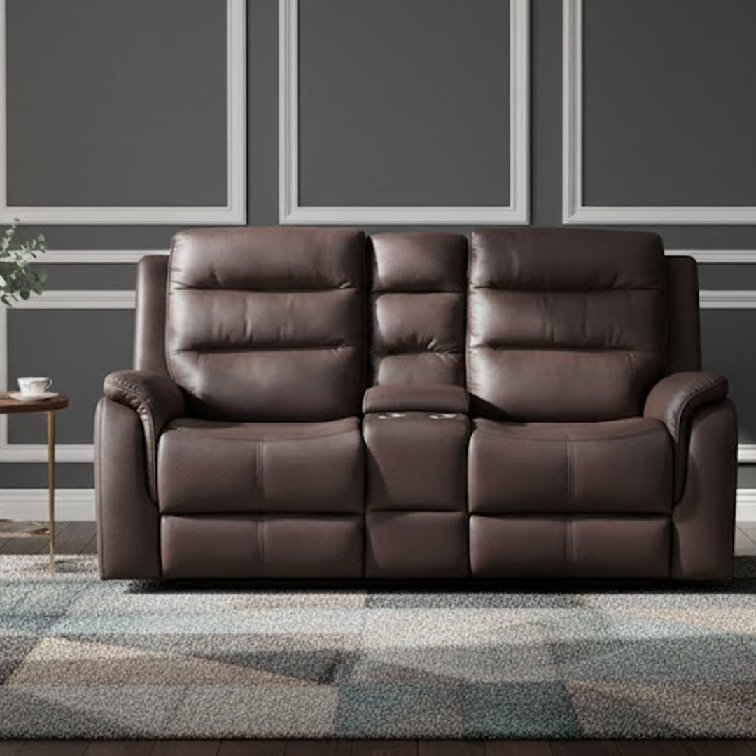 NADAL FABRIC 2 SEATER WITH ELECTRIC RECLINERS CHARCOAL