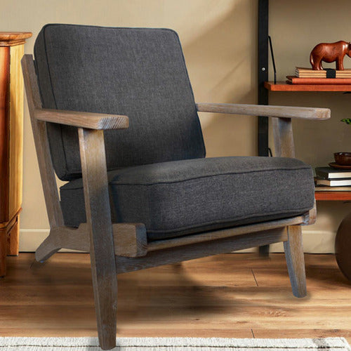 NATURALLY PROVINICIAL SHAN OAK WOOD ARMCHAIR