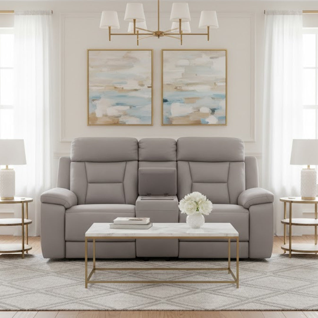 NOVAK FABRIC 2 SEATER LIGHT GREY