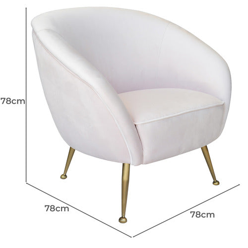 BROOKLYN AND BELLA NAAFRI VELVET ARMCHAIR
