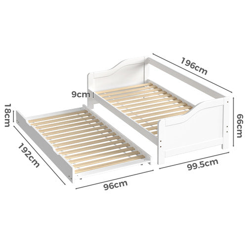 HOXTON ROOM NADINE SINGLE DAYBED WITH TRUNDLE