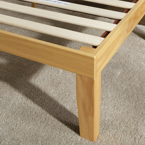 NATURAL BELVEDERE WOODEN BED BASE