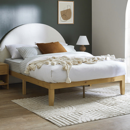 NATURAL BELVEDERE WOODEN BED BASE