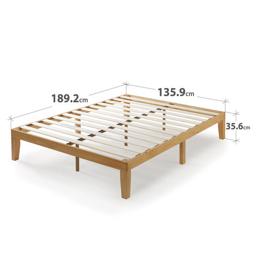 NATURAL BELVEDERE WOODEN BED BASE
