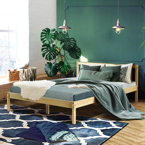 BRAXTON HOME NATURAL HAMILTON PINE WOOD PLATFORM BED