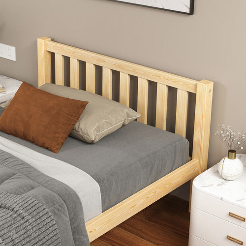 HOXTON ROOM NATURAL HAZEL PINE WOOD BED FRAME