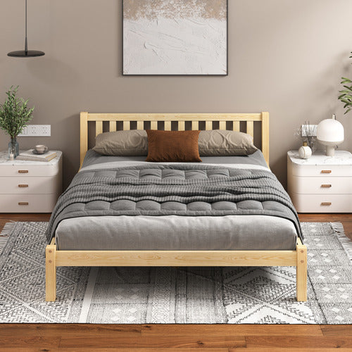 HOXTON ROOM NATURAL HAZEL PINE WOOD BED WITH UNDERBED STORAGE