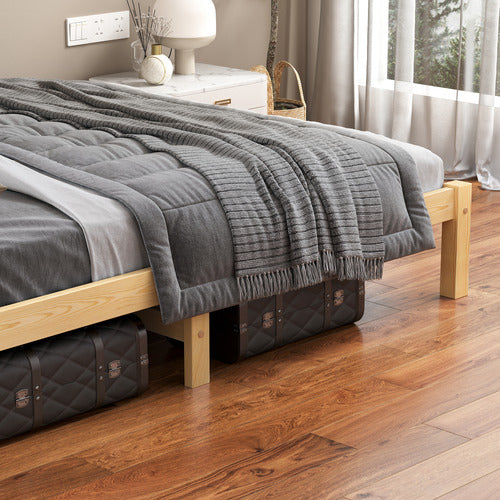 HOXTON ROOM NATURAL HAZEL PINE WOOD BED WITH UNDERBED STORAGE