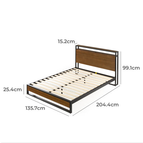 NATURAL VENKATA BED WITH USB PORT