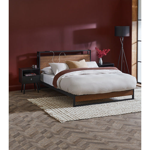 NATURAL VENKATA BED WITH USB PORT