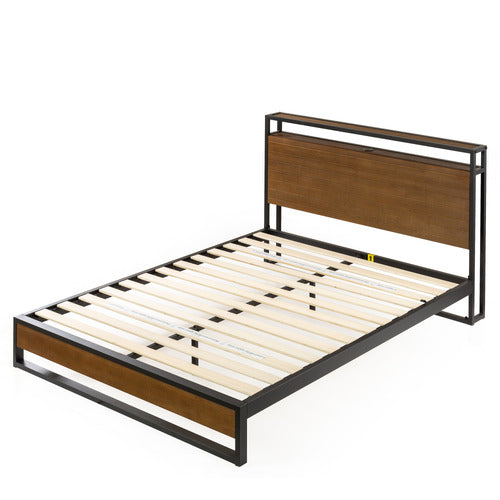 NATURAL VENKATA BED WITH USB PORT
