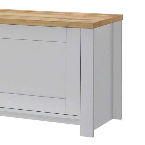 LUNA CO. 180CM NATURAL & LIGHT GREY LEIV TV UNIT