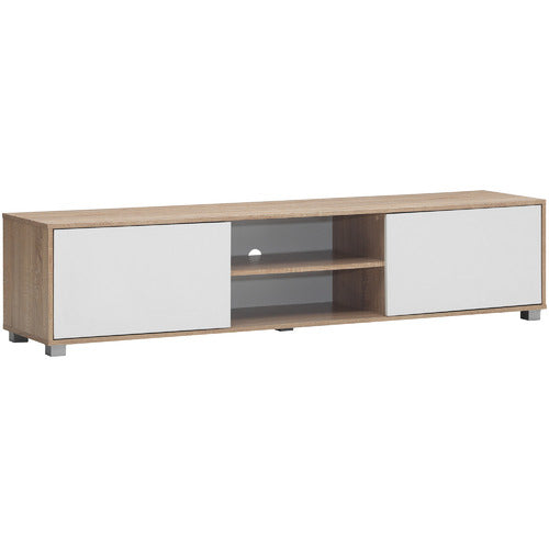 CORE LIVING 180CM NATURAL & WHITE AVERY TV UNIT