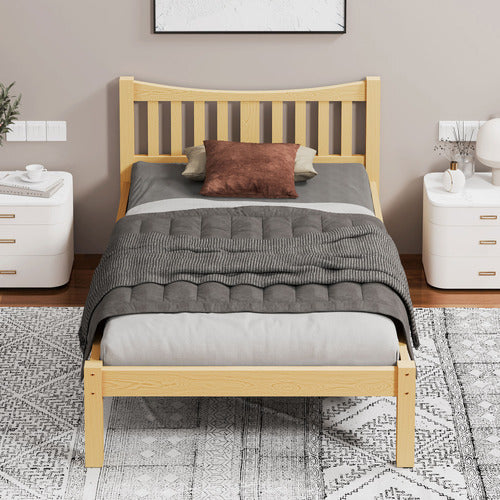 HOXTON ROOM NATURAL CARMILLA PINE WOOD BED FRAME