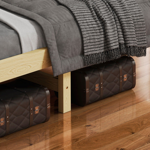 HOXTON ROOM NATURAL CARMILLA PINE WOOD BED FRAME