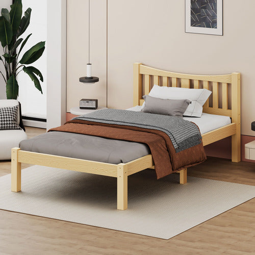 HOXTON ROOM NATURAL CARMILLA PINE WOOD BED FRAME