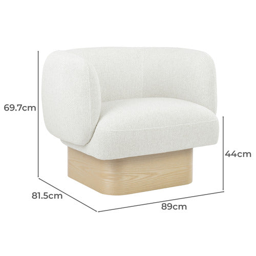 NATURAL BENJI SWIVEL ARMCHAIR