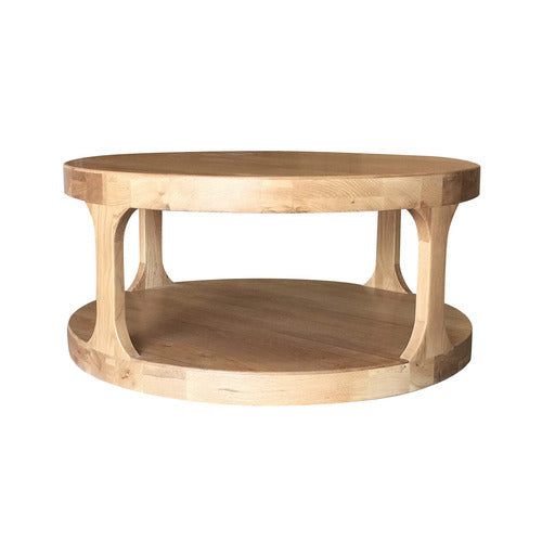 HAMILTON FURNITURE NATURAL FRANZ OAK WOOD COFFEE TABLE