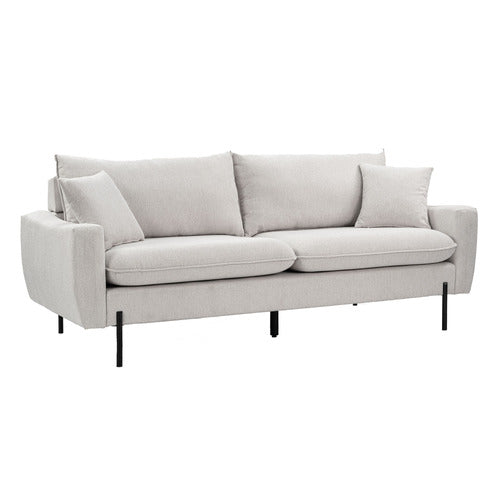 NATURAL GEORGIE 3 SEATER UPHOLSTERED SOFA