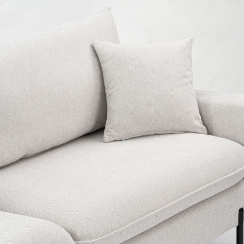 NATURAL GEORGIE 3 SEATER UPHOLSTERED SOFA