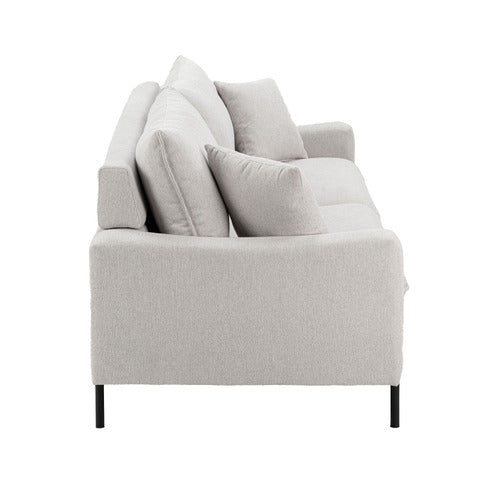 NATURAL GEORGIE 3 SEATER UPHOLSTERED SOFA
