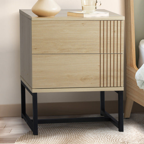 LIVING FUSION NATURAL MICHAELA BEDSIDE TABLE