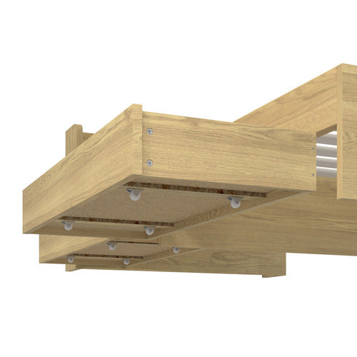 LIVING FUSION NATURAL CASSANDRA BED WITH USB PORT & DRAWERS