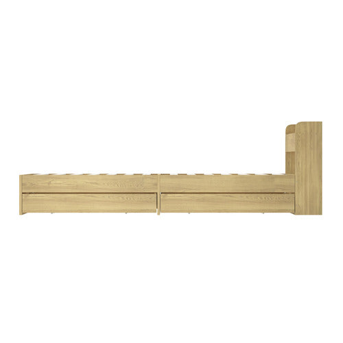 LIVING FUSION NATURAL CASSANDRA BED WITH USB PORT & DRAWERS