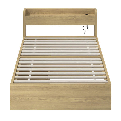 LIVING FUSION NATURAL CASSANDRA BED WITH USB PORT & DRAWERS
