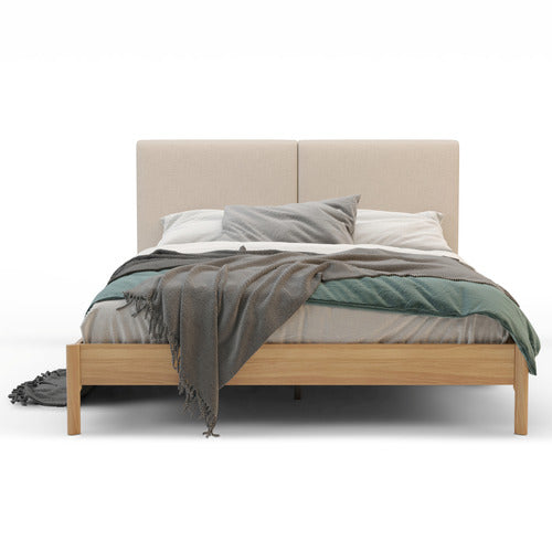 RAWSON & CO NATURAL TROLIG FABRIC & WOODEN BED FRAME