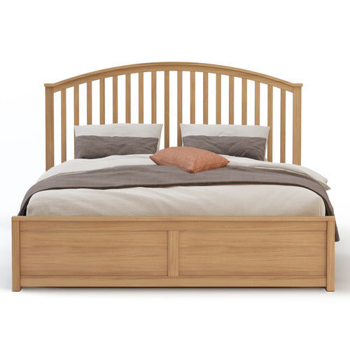 RAWSON & CO NATURAL YEBES PINE WOOD GAS LIFT STORAGE BED