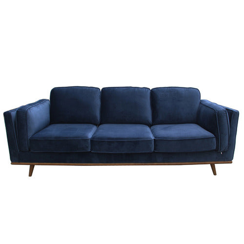SOUTHERN STYLERS NAVY BROOKLYN 3 SEATER VELVET SOFA