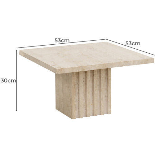 REXINGTON HOME NAYA TRAVERTINE COFFEE TABLE