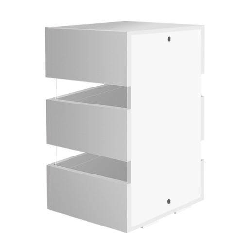 HOXTON ROOM NAZIR 3 DRAWER BEDSIDE TABLE WITH LED LIGHTS
