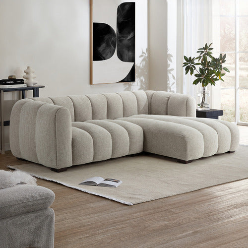 NELSON PREMIUM 3 SEATER UPHOLSTERED SOFA WITH CHAISE