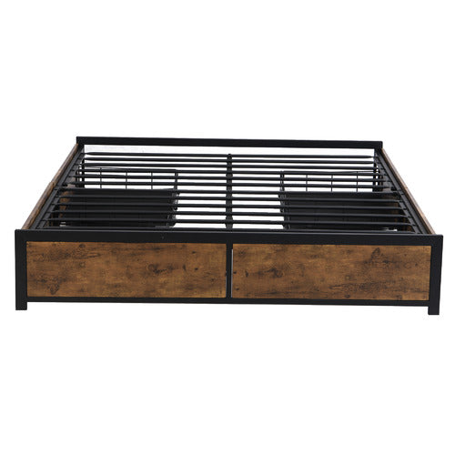 OAKLEIGH HOME NERO BED BASE WITH STORAGE DRAWERS