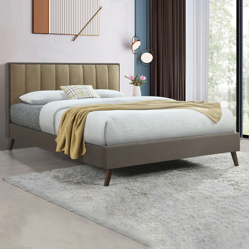 MIKASA FURNITURE NIGEL UPHOLSTERED PLATFORM BED