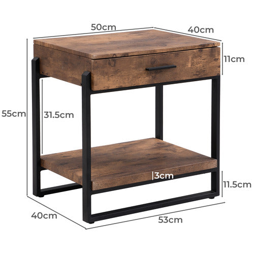 EVIE HOME NIKO BEDSIDE TABLE