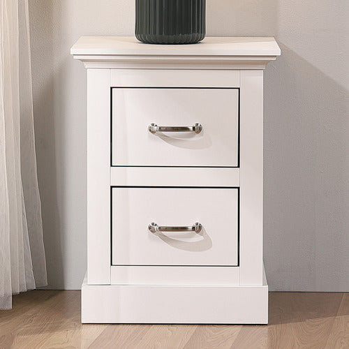 CAPE FURNITURE NOELLE 2 DRAWER BEDSIDE TABLE