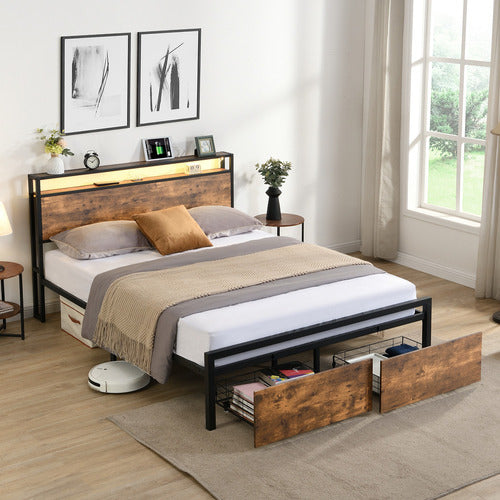 CASSINGTON HOME LINFORD BED WITH LED & DRAWERS