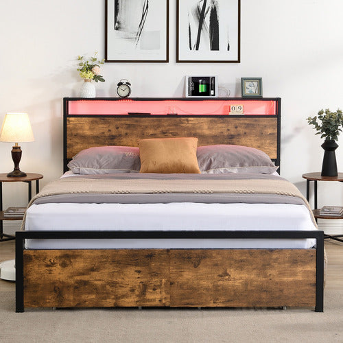 CASSINGTON HOME LINFORD BED WITH LED & DRAWERS