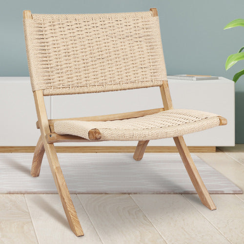 OAKLEIGH HOME MAGADI ASH WOOD LOUNGE CHAIR