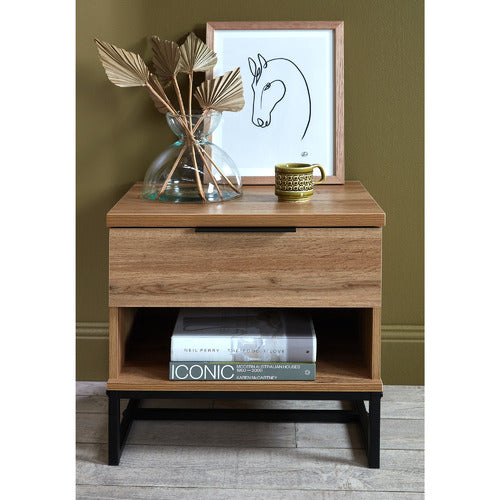OAK FINISH JACKSON BEDSIDE TABLE